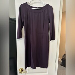 Banana Republic 3/4 sleeve dress. Plum color. Size 6.